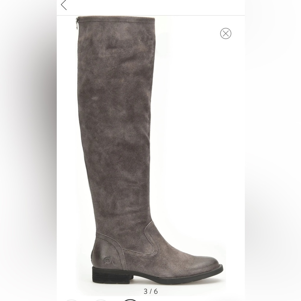 COPY - Born Borman wide calf tall boots, size 8, gray distressed leather